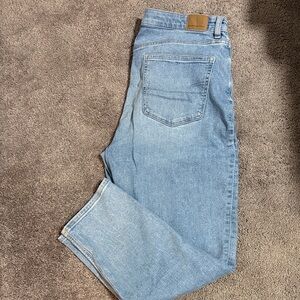 American Eagle Outfitters Women's Skinny Jeans in Soft Blue